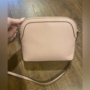 🆕 Kelly & Katie blush crossbody purse gold accents partial chain strap VEGAN